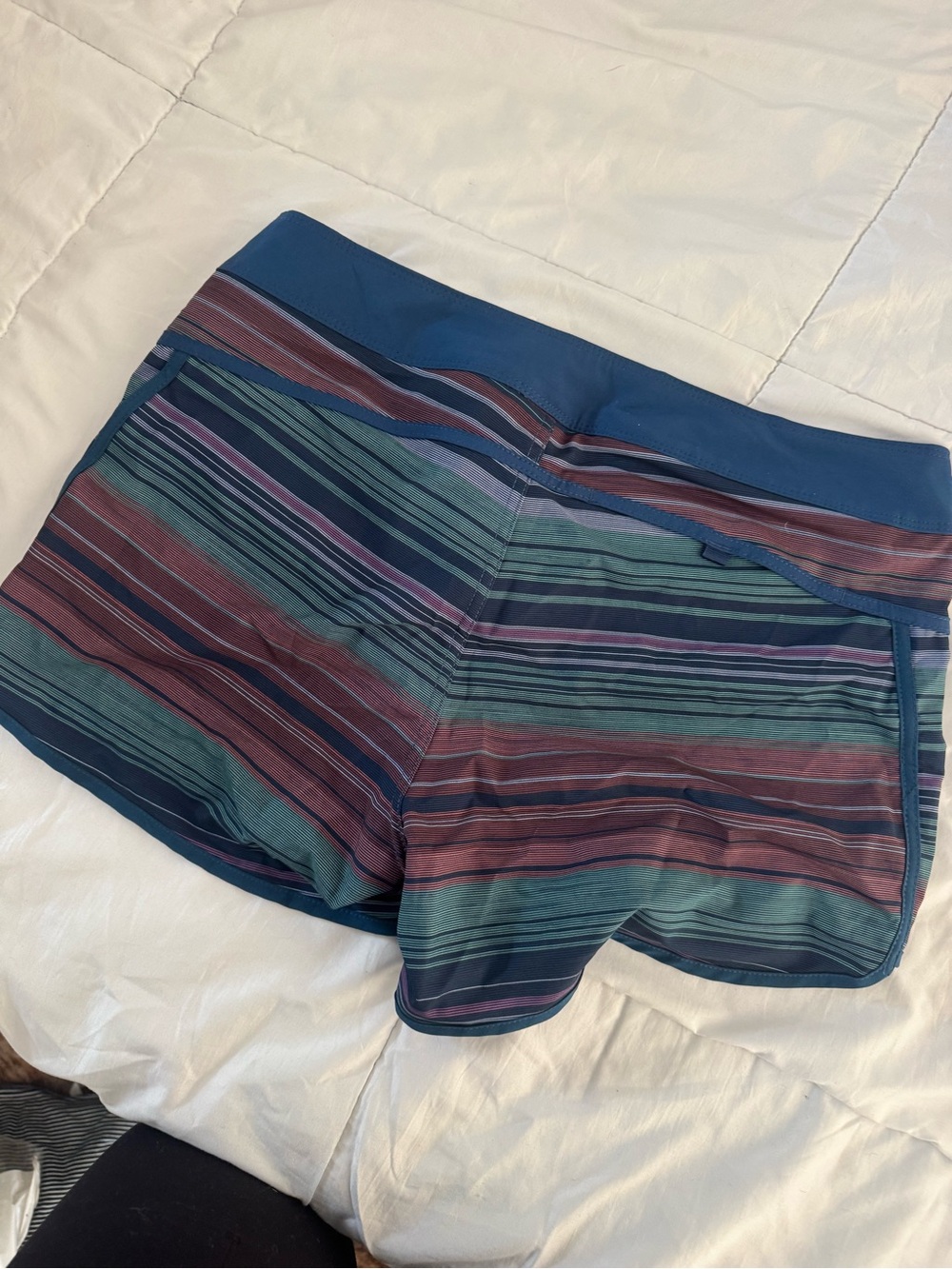 Prana Blue Striped Athletic Shorts - Picture 3 of 3